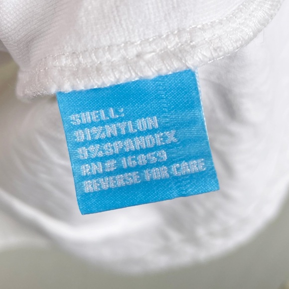 J. McLaughlin White Textured Geometric Stretch Tank Top Women's Size XL Preppy - Picture 5 of 7